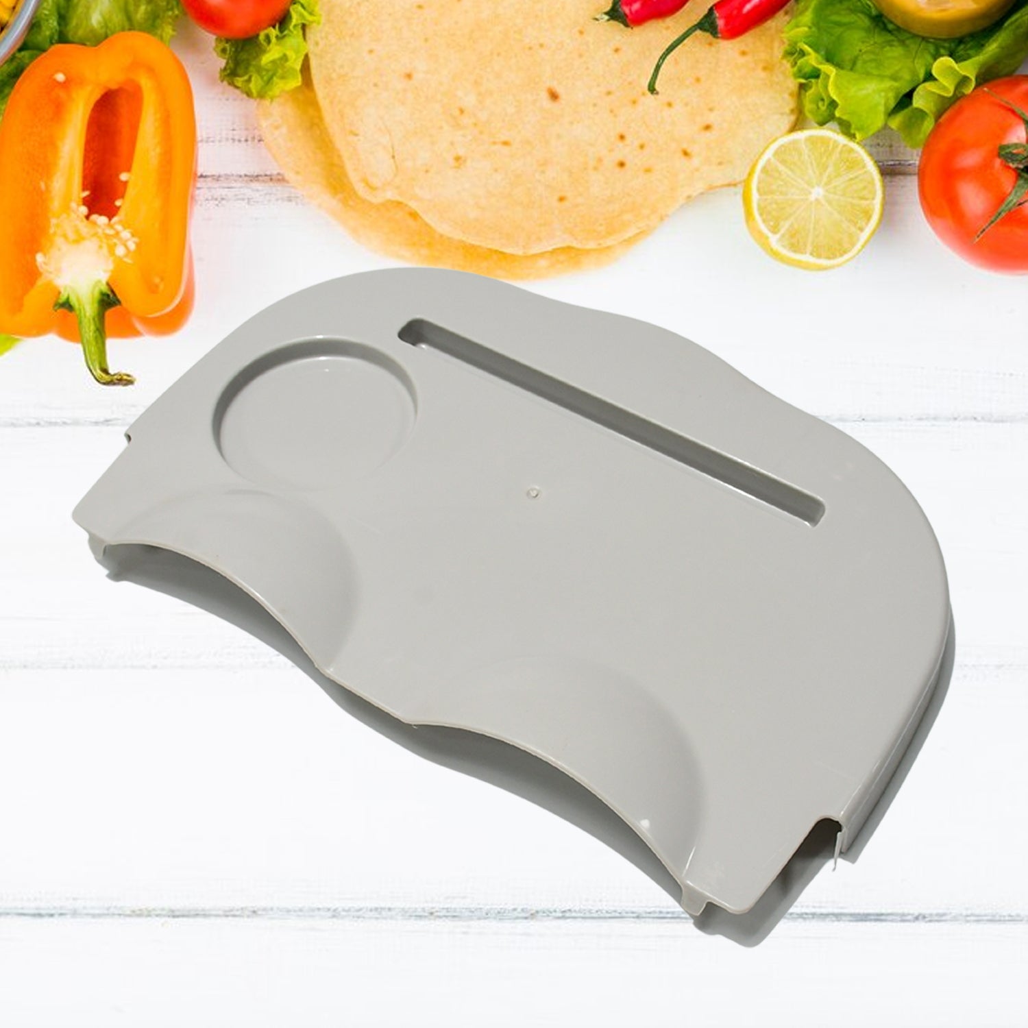 Snack Caddy Tray with a Drink Cup Holder Snack Caddy Tray with a Drink Cup Holder